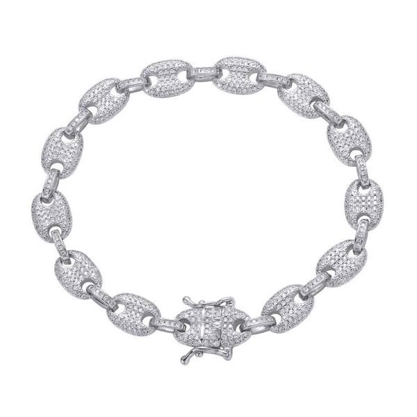 link, chain 9" 10" hip hop claw setting cz stone bling iced out 9mm coffee beans pig nose anklet beach foot link for women men jew, Black
link, chain 9" 10" hip hop claw setting cz stone bling iced out 9mm coffee beans pig nose anklet beach foot link for women men jew, Black