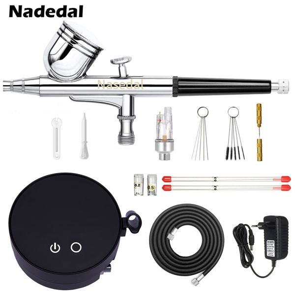 nasedal 0.3mm airbrush compressor three pressure model 7cc dual action air brush spray gun for makeup nail tattoo
nasedal 0.3mm airbrush compressor three pressure model 7cc dual action air brush spray gun for makeup nail tattoo