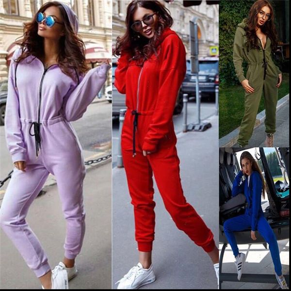 zipped up autumn winter womens jumpsuits long sleeve casual solid hoodie, Black;white
zipped up autumn winter womens jumpsuits long sleeve casual solid hoodie, Black;white