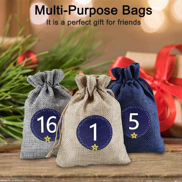 gift wrap 24pcs/set christmas linen jute drawstring bags sacks party favors packaging bag festival candy supplies
gift wrap 24pcs/set christmas linen jute drawstring bags sacks party favors packaging bag festival candy supplies