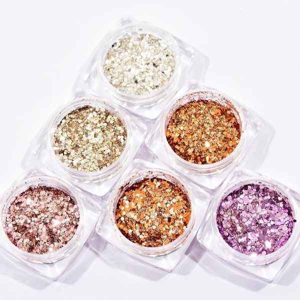 6colors/lot nail sequins glitter multi-colors shiny laser mix-size hexagon shape for decoration art powder1, Silver;gold
6colors/lot nail sequins glitter multi-colors shiny laser mix-size hexagon shape for decoration art powder1, Silver;gold