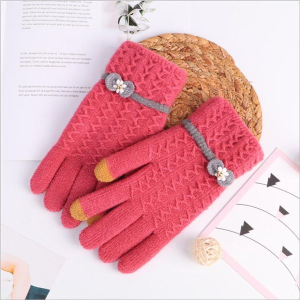 five fingers gloves 2021 autumn and winter women split finger cashmere warm fashion bow solid colour jacquard touch screen, Blue;gray
five fingers gloves 2021 autumn and winter women split finger cashmere warm fashion bow solid colour jacquard touch screen, Blue;gray