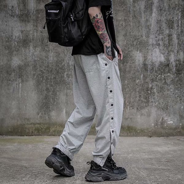 brand loves pants streetwear side button casual trousers mens oversize elastic loose pockets cargo hip hop baggy jogger track pant, Black
brand loves pants streetwear side button casual trousers mens oversize elastic loose pockets cargo hip hop baggy jogger track pant, Black