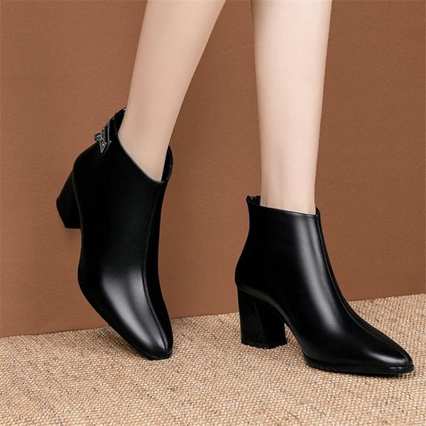 boots pxelena elegant brand women genuine leather winter ankle office lady dress party daily shoes chunky block high heels, Black
boots pxelena elegant brand women genuine leather winter ankle office lady dress party daily shoes chunky block high heels, Black