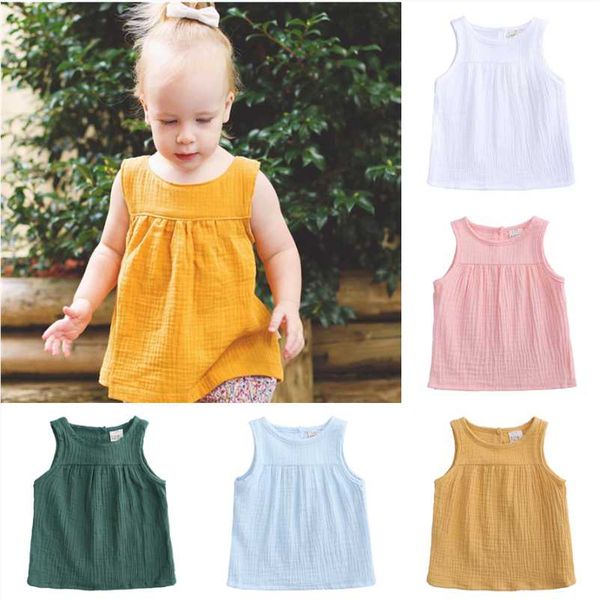 t-shirts 1-4y girl t shirt cotton linen soft summer sleeveless baby clothing children kids toddler clothes cool pullovers vest, Blue
t-shirts 1-4y girl t shirt cotton linen soft summer sleeveless baby clothing children kids toddler clothes cool pullovers vest, Blue