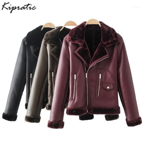 women's leather & faux autumn winter thickened fur collar lamb wool jackets zipper pu coat female warm loose motorcycle biker jacket1, Black
women's leather & faux autumn winter thickened fur collar lamb wool jackets zipper pu coat female warm loose motorcycle biker jacket1, Black