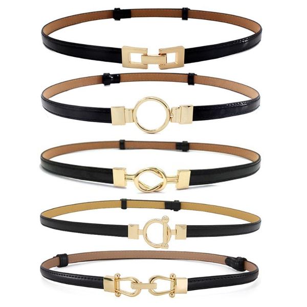belts women black leather belt gold cutout square alloy buckle thin girdle waistband adjustable lady dress waist strap for, Black;brown
belts women black leather belt gold cutout square alloy buckle thin girdle waistband adjustable lady dress waist strap for, Black;brown