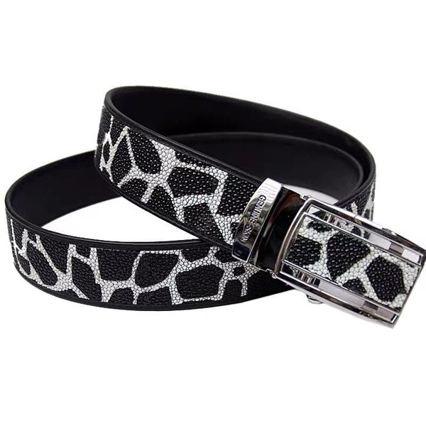 leopard designer thailand authentic real stingray skin men's chic waist strap genuine leather automatic buckle male belts, Black;brown
leopard designer thailand authentic real stingray skin men's chic waist strap genuine leather automatic buckle male belts, Black;brown