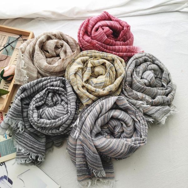 scarves woman fancy linen striped scarf for autumn and winter fashion style long warm shawl literature art small fresh, Blue;gray
scarves woman fancy linen striped scarf for autumn and winter fashion style long warm shawl literature art small fresh, Blue;gray