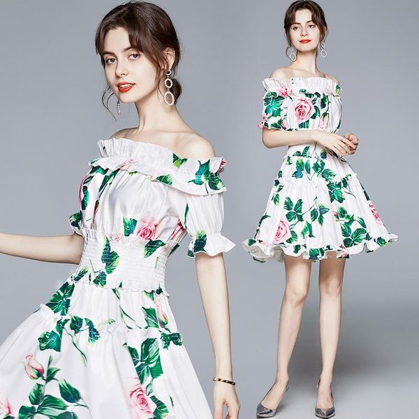 casual dresses 2021 summer fashion runway floral print mini dress women off shoulder slash neck ruffles elastic waist holiday beach 50, Black;gray
casual dresses 2021 summer fashion runway floral print mini dress women off shoulder slash neck ruffles elastic waist holiday beach 50, Black;gray