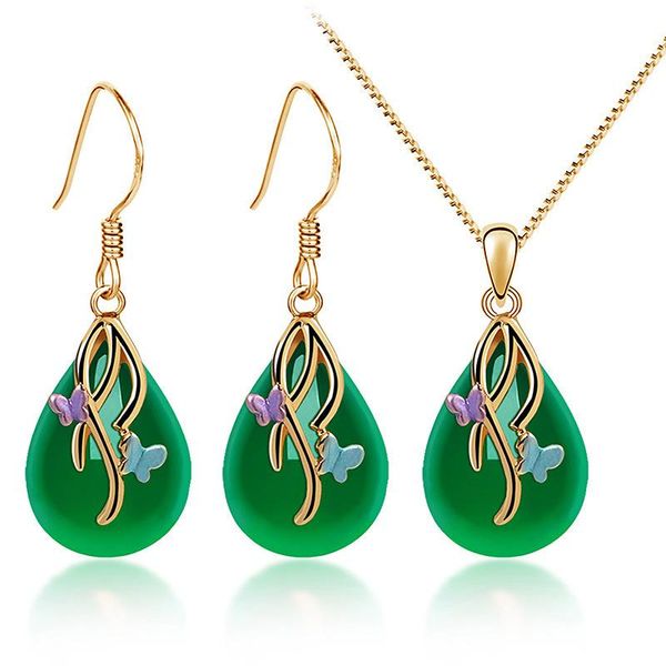 earrings & necklace quality green stone/white simulated pearl water drop jewelry set short birthday gift, Silver
earrings & necklace quality green stone/white simulated pearl water drop jewelry set short birthday gift, Silver