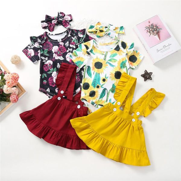 clothing sets 3pcs baby girls outfit sweet style summer floral printing short sleeve round collar romper + lace suspender skirt headwear, White
clothing sets 3pcs baby girls outfit sweet style summer floral printing short sleeve round collar romper + lace suspender skirt headwear, White