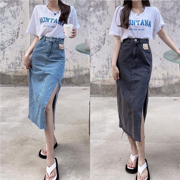 summer mid length slim wrap womens skirts hip high waist black split denim skirt jeans korean fashion retro faldas mujer
summer mid length slim wrap womens skirts hip high waist black split denim skirt jeans korean fashion retro faldas mujer