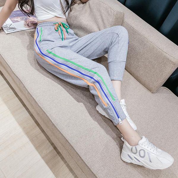 women's pants & capris jxmyy spring and autumn products sports casual korean style loose zippers thin waist guard high, Black;white
women's pants & capris jxmyy spring and autumn products sports casual korean style loose zippers thin waist guard high, Black;white