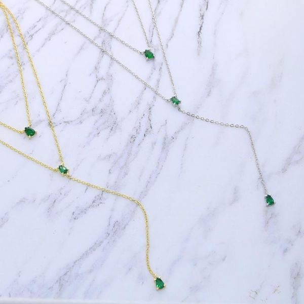 wholesale factory sparking bling green tear drop 5a cz paved y shape lariat gold color chain fashion women long necklace chokers, Golden;silver
wholesale factory sparking bling green tear drop 5a cz paved y shape lariat gold color chain fashion women long necklace chokers, Golden;silver