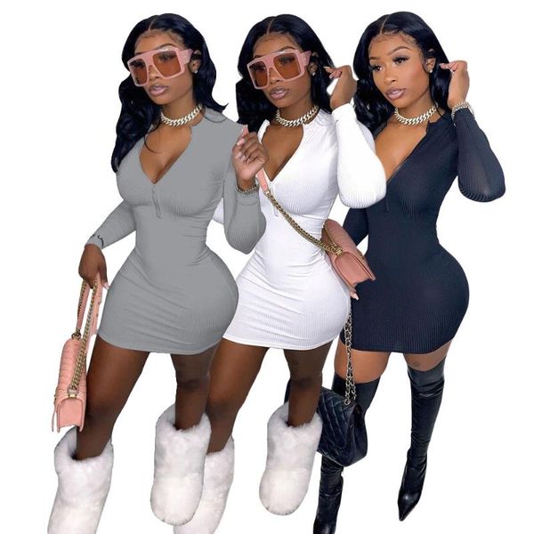 casual dresses autumn letter embroidery long sleeves women party dress deep v neck solid mini club 2021 xs-xl, Black;gray
casual dresses autumn letter embroidery long sleeves women party dress deep v neck solid mini club 2021 xs-xl, Black;gray