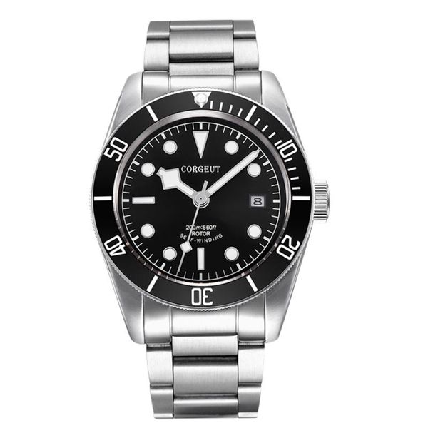 wristwatches corgeut 41mm automatic mechanical watch men miyota movement luxury luminous waterproof calendar black dial diver wristwatch, Slivery;brown
wristwatches corgeut 41mm automatic mechanical watch men miyota movement luxury luminous waterproof calendar black dial diver wristwatch, Slivery;brown