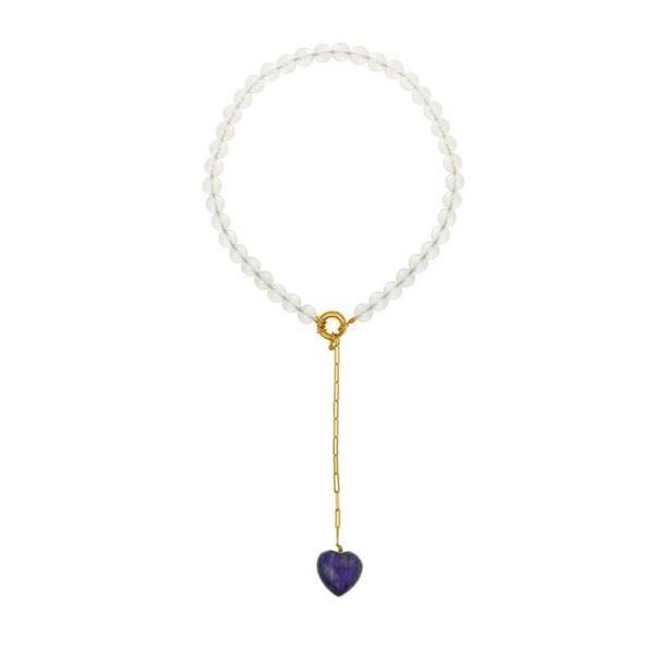 pendant necklaces halskette pearly crystal beads fresh water pearl necklace with lapis lazuli heart women quartz, Silver
pendant necklaces halskette pearly crystal beads fresh water pearl necklace with lapis lazuli heart women quartz, Silver