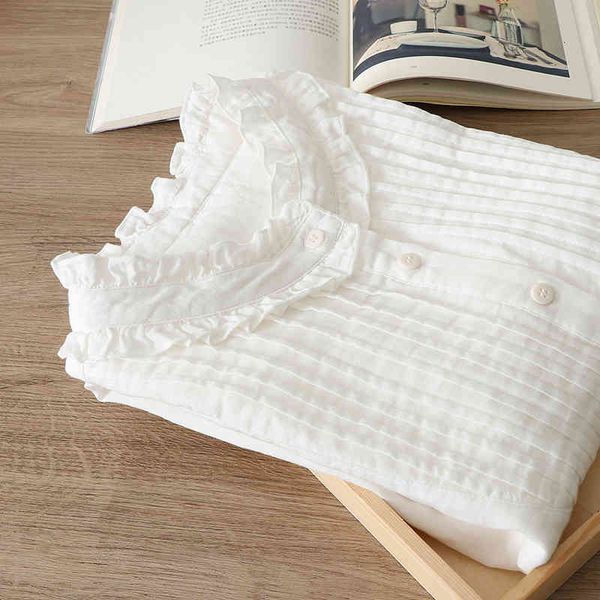women's blouses & shirts lamtrip unique ruffled collar pleated quality cotton yarn long sleeve retro shirt blouse 2021 summer 95az, White
women's blouses & shirts lamtrip unique ruffled collar pleated quality cotton yarn long sleeve retro shirt blouse 2021 summer 95az, White