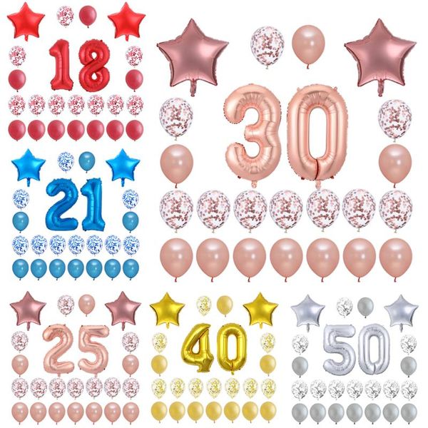 party decoration 24pcs/set happy birthday foil number balloons 18 20 25 30 40 50th decorations star confetti balloon
party decoration 24pcs/set happy birthday foil number balloons 18 20 25 30 40 50th decorations star confetti balloon
