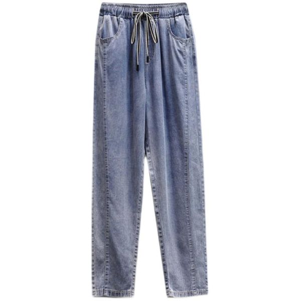 women's jeans plus size tencel elastic waist thin korean version of harlan nine-point denim pants, Blue
women's jeans plus size tencel elastic waist thin korean version of harlan nine-point denim pants, Blue