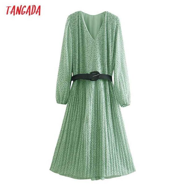 tangada fashion women green dots print pleated dress long sleeve v neck office ladies midi dress with belt ce227 210609, Black;gray
tangada fashion women green dots print pleated dress long sleeve v neck office ladies midi dress with belt ce227 210609, Black;gray