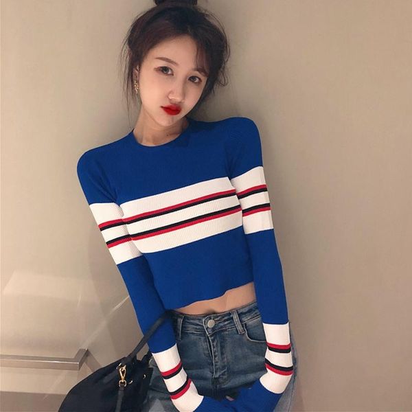 women's sweaters autumn striped sweater winter women knitted high elastic jumper pullovers female ladies, White;black
women's sweaters autumn striped sweater winter women knitted high elastic jumper pullovers female ladies, White;black