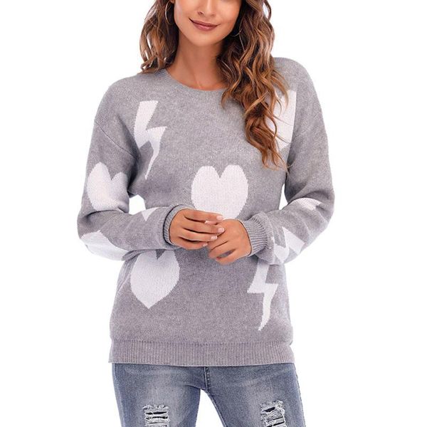 women's sweaters sweater autumn casual loose printed pullover long-sleeved round neck winter clothes jumpers 2022 gift, White;black
women's sweaters sweater autumn casual loose printed pullover long-sleeved round neck winter clothes jumpers 2022 gift, White;black