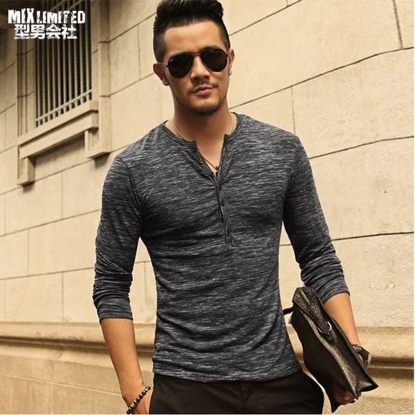 new men henley shirt new tee long sleeve stylish slim fit t-shirt button placket casual men outwears popular design 210317, White;black
new men henley shirt new tee long sleeve stylish slim fit t-shirt button placket casual men outwears popular design 210317, White;black