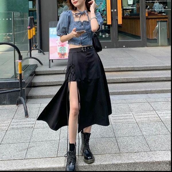 2 womens tracksuits piece set women summer gothic black skirt korea irregular y2k skirts crop fashion suits streetwear, Gray
2 womens tracksuits piece set women summer gothic black skirt korea irregular y2k skirts crop fashion suits streetwear, Gray