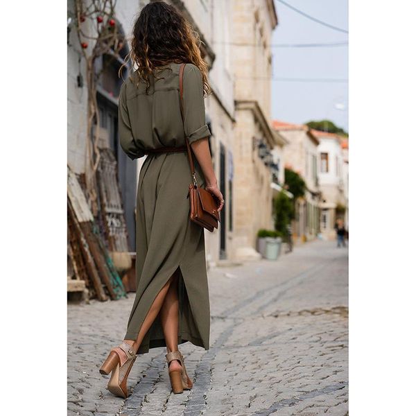 casual dresses women kaftan cotton long sleeve plain button maxi shirt dress for daily tc21, Black;gray
casual dresses women kaftan cotton long sleeve plain button maxi shirt dress for daily tc21, Black;gray