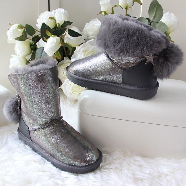 boots winter classic snow real sheepskin wool 2021 woman genuine women shoes, Black
boots winter classic snow real sheepskin wool 2021 woman genuine women shoes, Black
