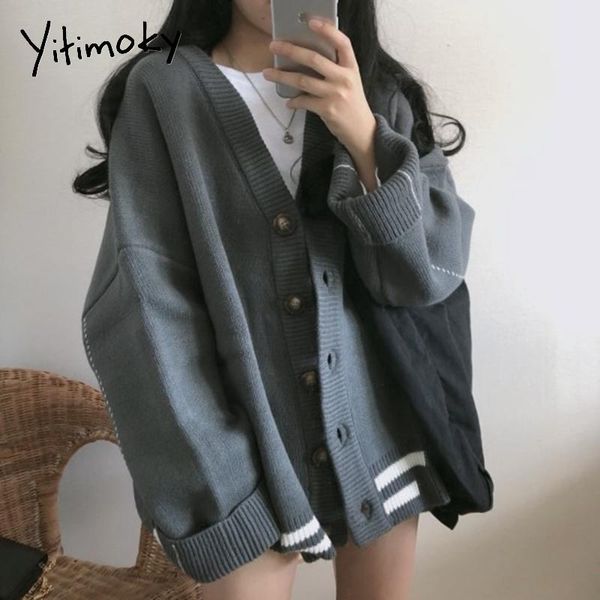 women's knits & tees yitimoky cardigan women sweater outwears 2021 autumn winter oversized loose style v-neck knitted korean chic casua, White
women's knits & tees yitimoky cardigan women sweater outwears 2021 autumn winter oversized loose style v-neck knitted korean chic casua, White