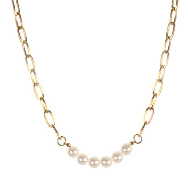 chokers asymmetry design dtainless steel imitation pearl choker necklace for women korean link chain necklaces fashion jewelry, Golden;silver
chokers asymmetry design dtainless steel imitation pearl choker necklace for women korean link chain necklaces fashion jewelry, Golden;silver