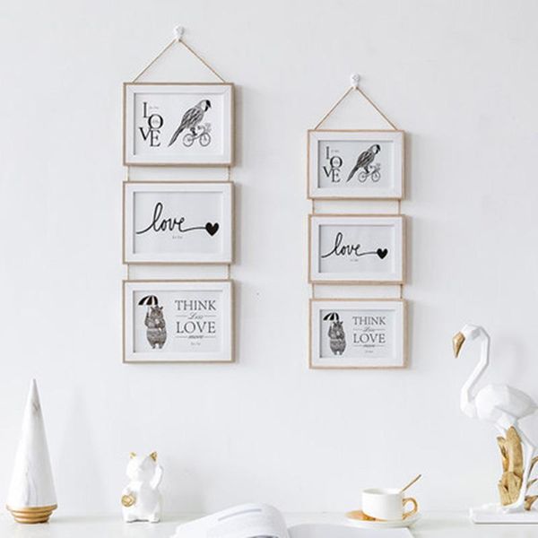 frames 6/7 inch combination three connected frame wall hanging po simple solid wooden clip paper picture holder home decoration
frames 6/7 inch combination three connected frame wall hanging po simple solid wooden clip paper picture holder home decoration