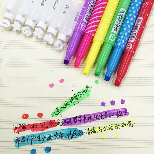 highlighters 6 pcs/lot stamp highlighter pen fluorescent color marker pens neon liner stationery office accessories school supplies cb689, Black;red
highlighters 6 pcs/lot stamp highlighter pen fluorescent color marker pens neon liner stationery office accessories school supplies cb689, Black;red