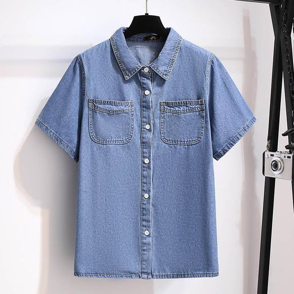 women's blouses & shirts 150kg plus size summer loose short-sleeved denim shirt bust 154cm 6xl 7xl 8xl 9xl 10xl lapel pocket blus, White
women's blouses & shirts 150kg plus size summer loose short-sleeved denim shirt bust 154cm 6xl 7xl 8xl 9xl 10xl lapel pocket blus, White
