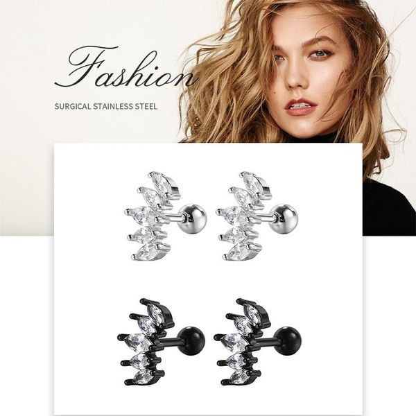 stainless steel claw zircon petal shape ear studs rings piercing jewelry electroplating casting non-fading hypoallergenic stud, Golden;silver
stainless steel claw zircon petal shape ear studs rings piercing jewelry electroplating casting non-fading hypoallergenic stud, Golden;silver