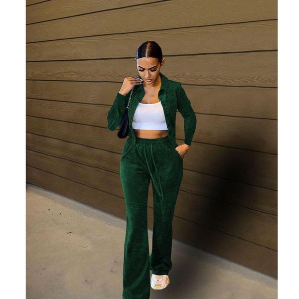 women's two piece pants fashion set fall clothes korean-velvet crop pants sets tracksuit women vacation streetwear wholesale items, White
women's two piece pants fashion set fall clothes korean-velvet crop pants sets tracksuit women vacation streetwear wholesale items, White
