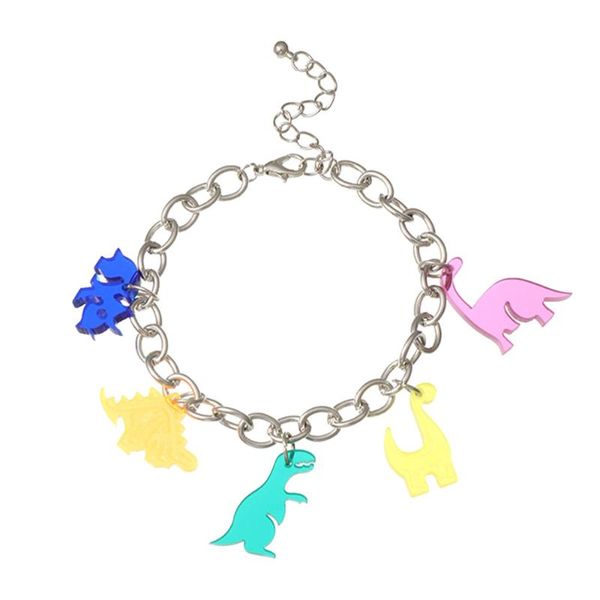1pc creative bracelet decorative wrist chain dinosaur shaped pendant charm bracelets, Golden;silver
1pc creative bracelet decorative wrist chain dinosaur shaped pendant charm bracelets, Golden;silver