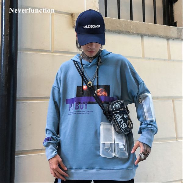 hoodies pvc transparent pocket design men hoodies autumn harajuku printing hip hop hooded sweatshirts streetwear oversized pullover, Black
hoodies pvc transparent pocket design men hoodies autumn harajuku printing hip hop hooded sweatshirts streetwear oversized pullover, Black