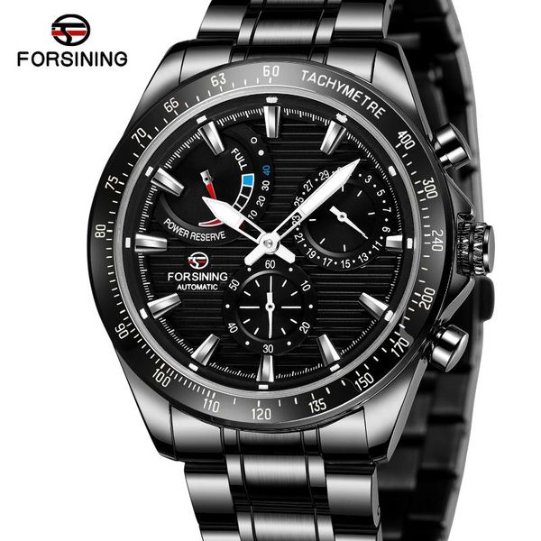 wristwatches forsinng men's style three eyes six pin scale mechanical watch movement black circular steel strap, Slivery;brown
wristwatches forsinng men's style three eyes six pin scale mechanical watch movement black circular steel strap, Slivery;brown
