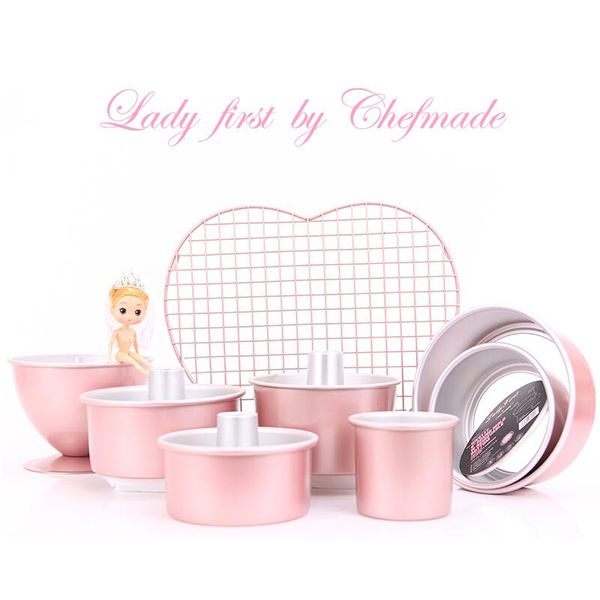 chefmade rose gold heightened 4 inch 6 chiffon mold 8 anode/sponge/angel sponge cake baking & pastry tools
chefmade rose gold heightened 4 inch 6 chiffon mold 8 anode/sponge/angel sponge cake baking & pastry tools