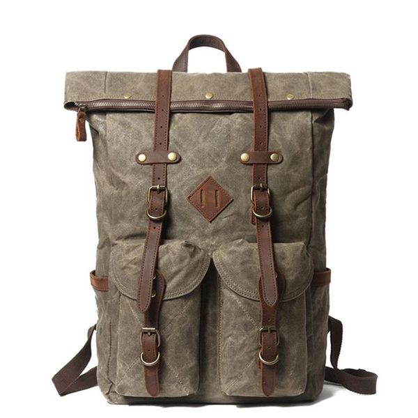 backpack rucksack men large capacity leather canvas backpacks for school bags vintage waterproof daypack laptop
backpack rucksack men large capacity leather canvas backpacks for school bags vintage waterproof daypack laptop