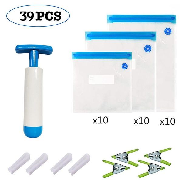 food savers & storage containers 39pcs/20pcs bag kits reusable vacuum seal bags with hand pump sealing clips wrap for ing 
food savers & storage containers 39pcs/20pcs bag kits reusable vacuum seal bags with hand pump sealing clips wrap for ing