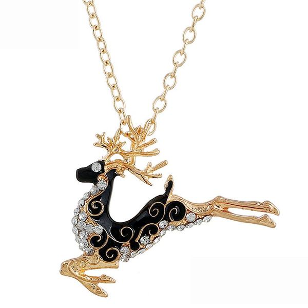 pendant necklaces christmas series reindeer clear rhinestone black enamel pins charms necklace fashion party gift jewelry accessories 60cm l, Silver
pendant necklaces christmas series reindeer clear rhinestone black enamel pins charms necklace fashion party gift jewelry accessories 60cm l, Silver
