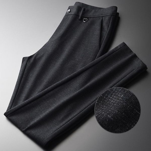 men's pants minglu mens luxury autumn and winter simple business casual man fashion solid color slim fit suit male trousers, Black
men's pants minglu mens luxury autumn and winter simple business casual man fashion solid color slim fit suit male trousers, Black