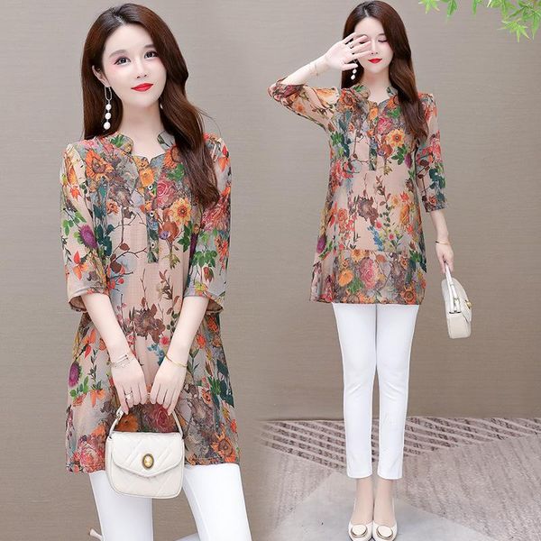 women's blouses & shirts fashion summer shirt blouse large size mid-length cotton linen printed casual female clothes 5xl, White
women's blouses & shirts fashion summer shirt blouse large size mid-length cotton linen printed casual female clothes 5xl, White