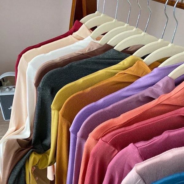 women's t-shirt spring t shirt women elasticity korean style tee woman clothes slim tshirt female skinny long sleeve, White
women's t-shirt spring t shirt women elasticity korean style tee woman clothes slim tshirt female skinny long sleeve, White