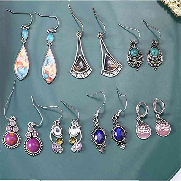 16 pairs teardrop crystal drop for women multicolor boho hoop colorful hook dangle earrings kit jewelry, Silver
16 pairs teardrop crystal drop for women multicolor boho hoop colorful hook dangle earrings kit jewelry, Silver